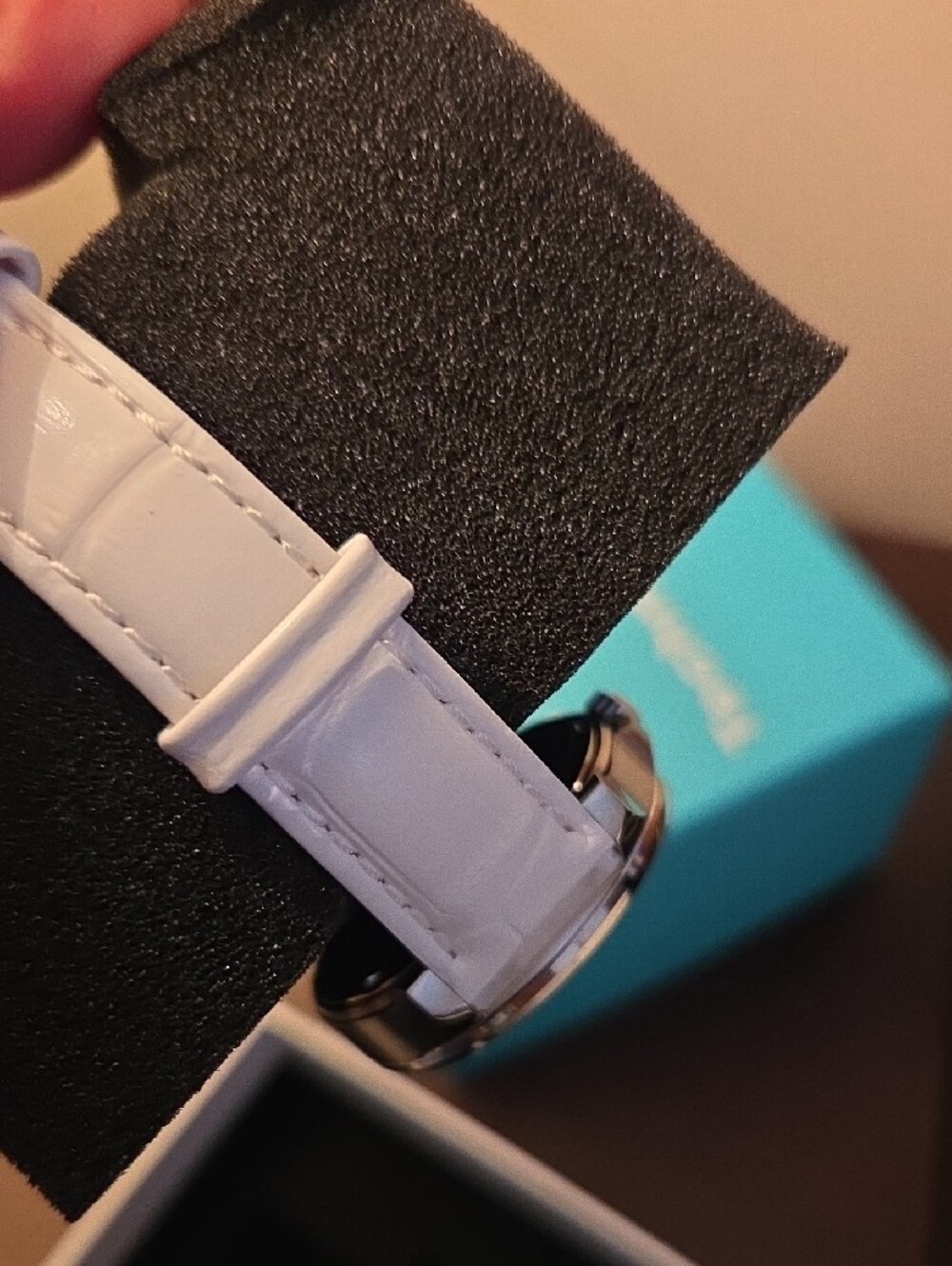 Technomarine Silver and White Chronograph Watch with Leather Strap - Picture 5 of 5